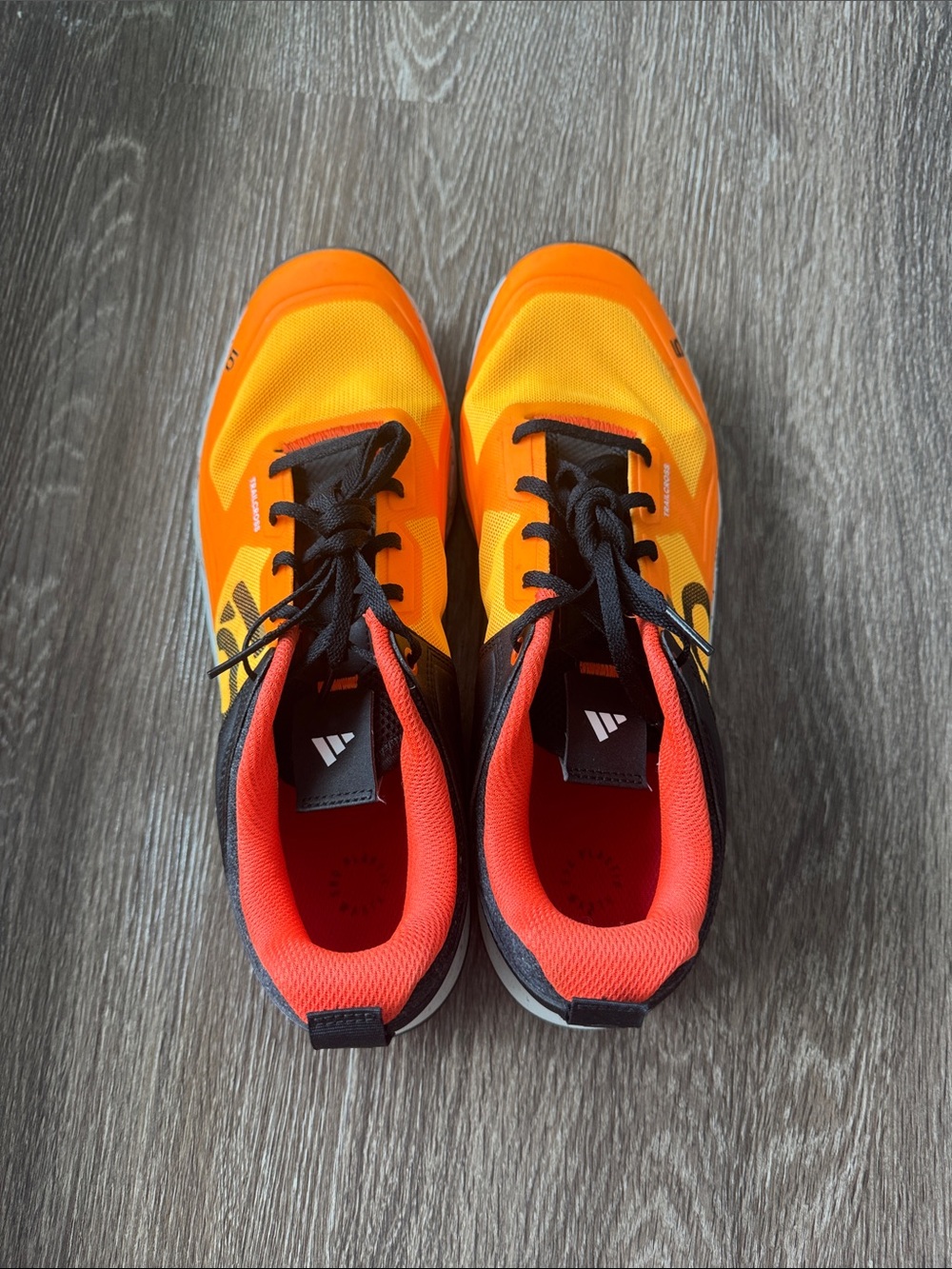 adidas mens Trailcross Bright Orange and Black bike Sneakers